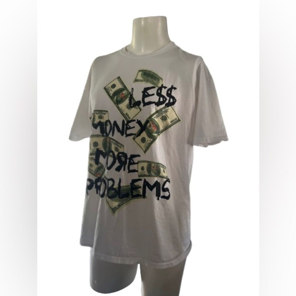 Same Gang — T Shirt Less Money More Problems Graphic Tee Men's XL - Picture 3 of 5